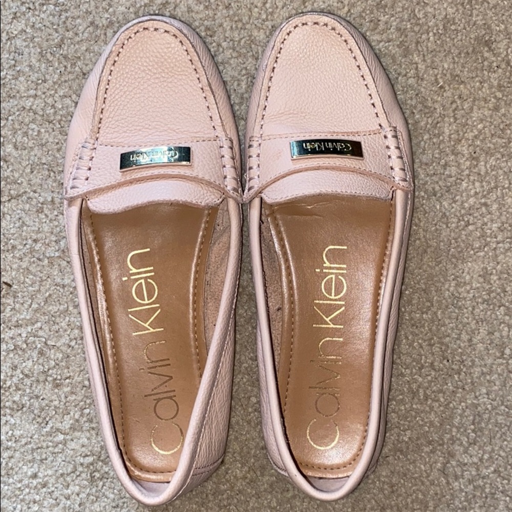 Calvin Klein light pink loafers